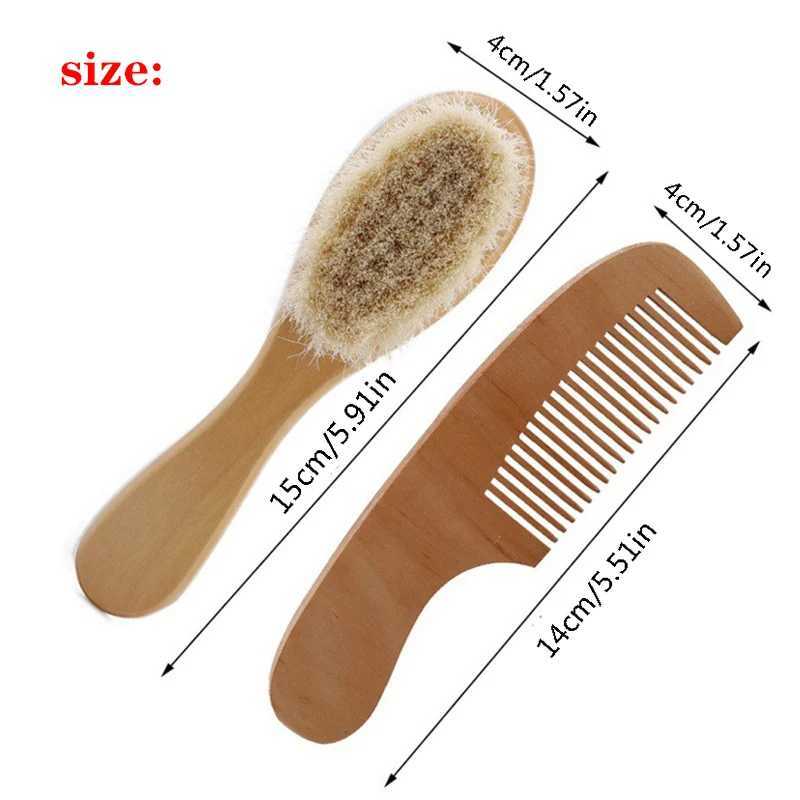 2 wooden baby hair brushes combs soft baby bath brushes hair cleaning body friendly baby protection shower baby face care tools W240813