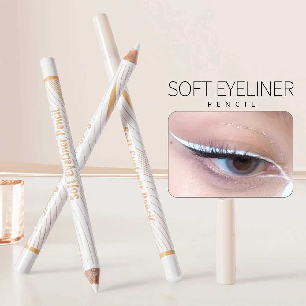Matte White Eyeliner Pen Lying Silkworm Pencil Brighten Corners Of The Eyes Ultra-thin Waterproof Pigment Smooth Eyeshadow Stick Y240813