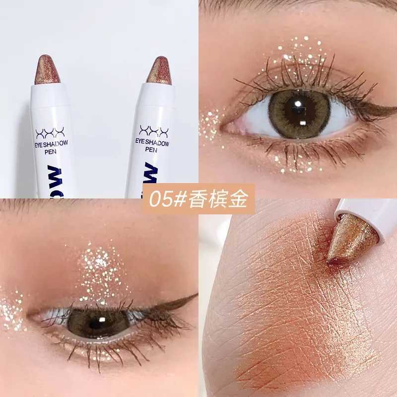 1PC Matte White Eyeliner Pencil Lying Silkworm Highlighter Pen Eyes Corner Brightening Pearl High-gloss Glitter Eyeshadow Stick Y240813