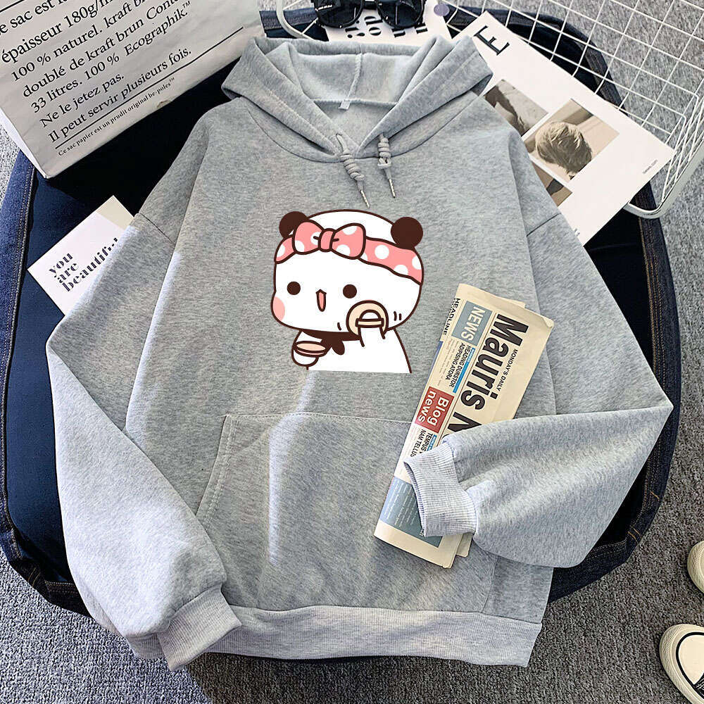 Cute Cartoon Panda Bear Bubu And Dudu Print Hooded Men Women Hoodies Plus Size Sweatshirt Haruku Unisex Winter Warm Pullover