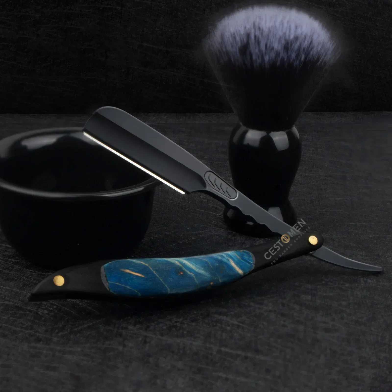 Mens Barber Shaving Razor Stainless Steel Professional Manual Straight Edge Folding Razors Knife Holder For Hairdressing ToolsM240814