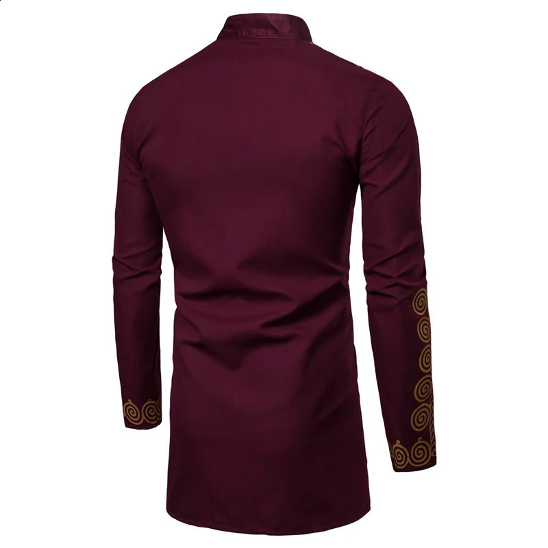 Mens Fashion Africa Clothing Long Pullovers Dress Clothes Hip Hop Robe Africaine Style Shirts for Men 240814
