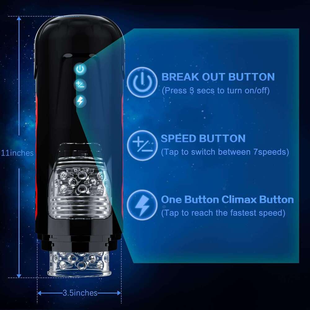 Automatic male sexual toy, 7 thrust and rotation modes, 3D realistic texture sleeve, male Masterburbater, male vibration machine, adult sexual toy and