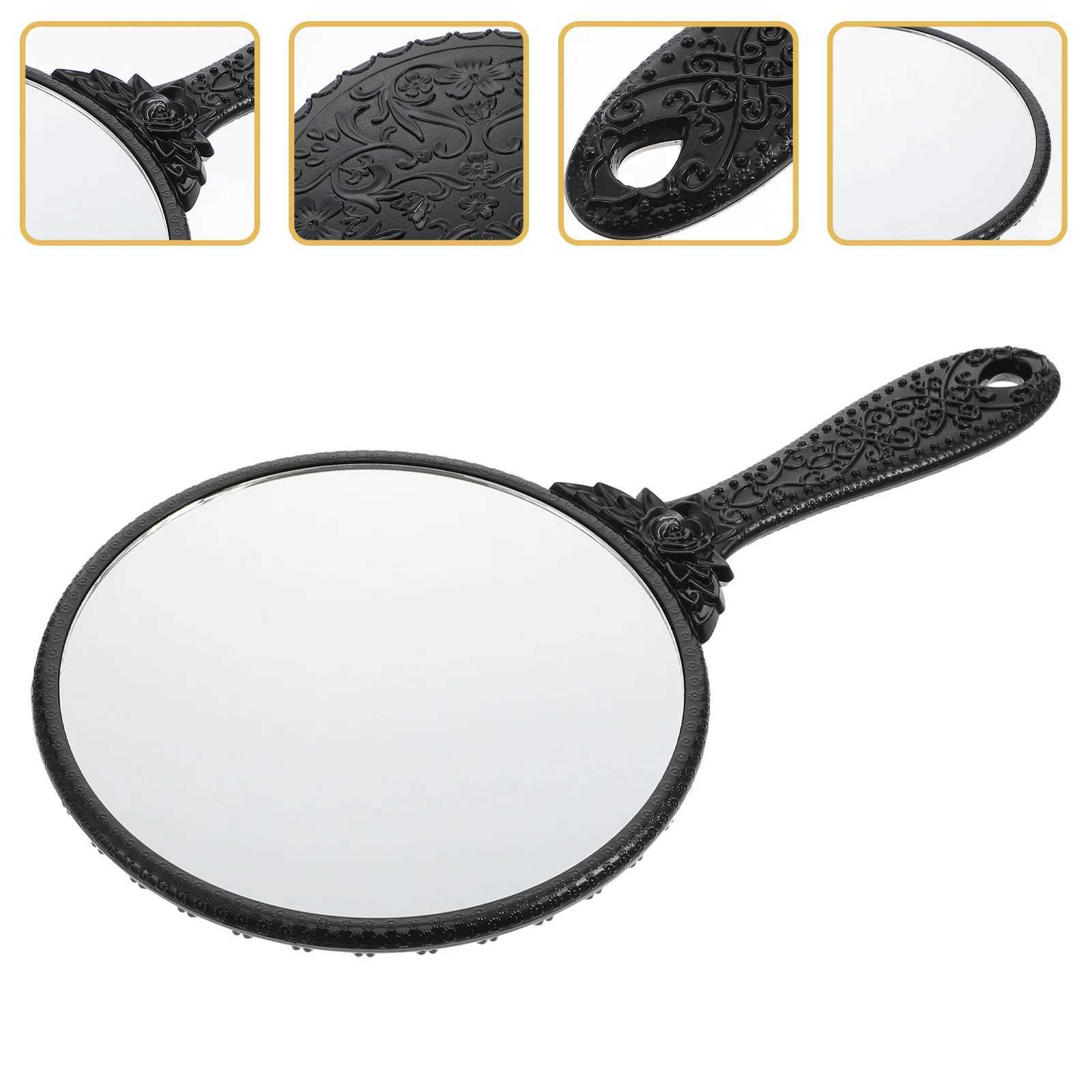 Mirror with handheld travel handheld beauty portable makeup vintage small cosmetics W240813