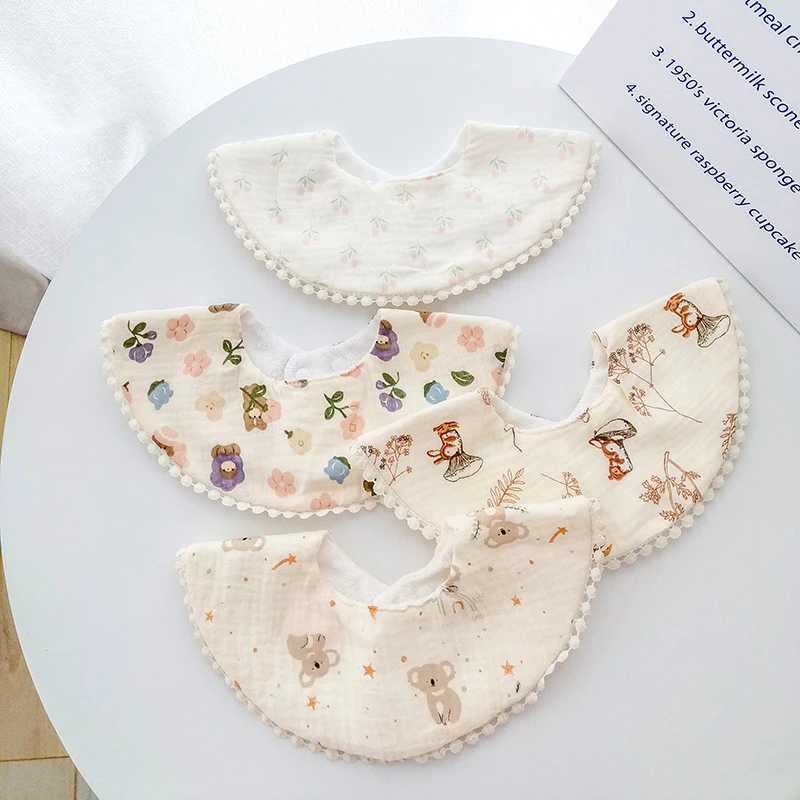 Bibs Burp Cloths New Lace Waterproof Baby Feeding Drool Bib Infants Saliva Towel Soft Cotton Burp Cloth For Newborn Toddler Kids Boy Girl BibsL4812