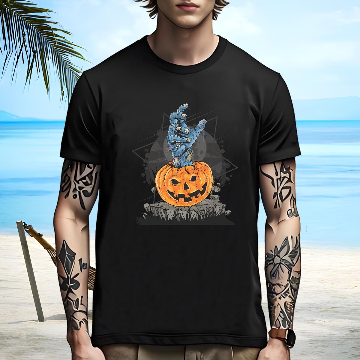 Free Shipping Men T Shirts pumpkin Short Sleeve O-Neck Street Casual Custom Print Oversized 100% Cotton 230g Tshirt for Man Woman 2024 Summer Clothing