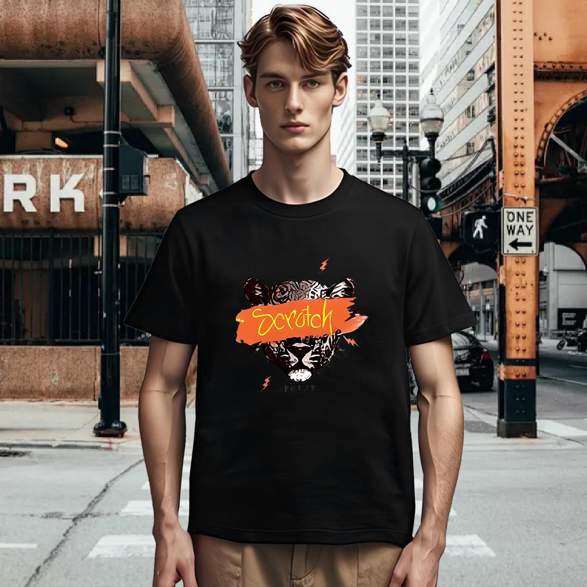 T shirt 230g Cotton leopard Street wear Hip Hop Breathable Short Sleeve Plus Size Cartoon Tshirts Classic Casual Comfortable Polos