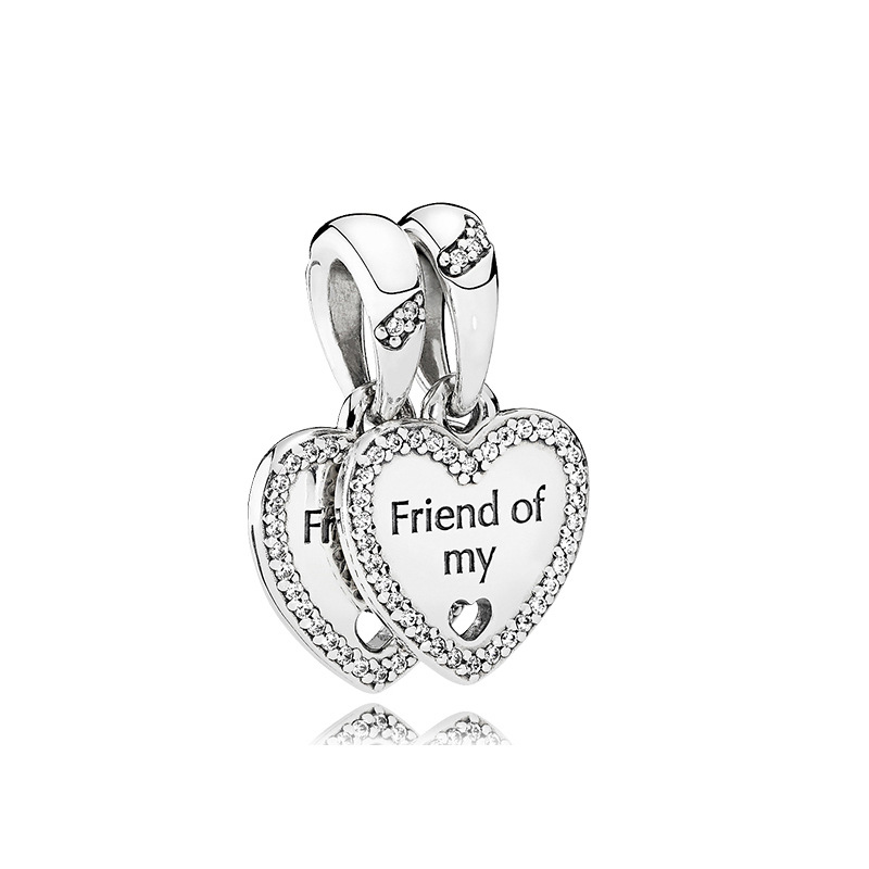 925 Sterling Silver Friends Heart Full Of Hearts Dangle Charms S925 Snake Bracelet Pendant Beads For Jewelry Making Free Shipping