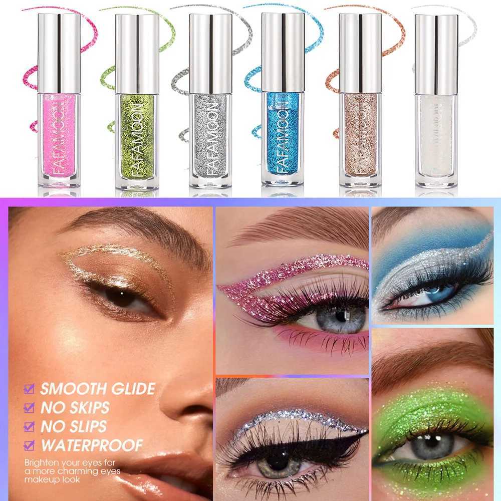 Slim Shiny Eye Liners Eyeshadow Liquid Pencil Pearlescent Silkworm Stick Waterproof Diamond Glitter Sequins Eyeliner Makeup Y240813
