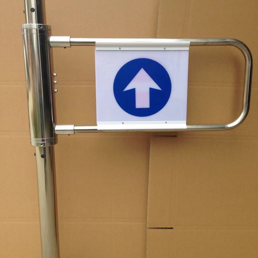 Luxury supermarket entrance one-way stainless steel door entrance and exit allow entry only swing door