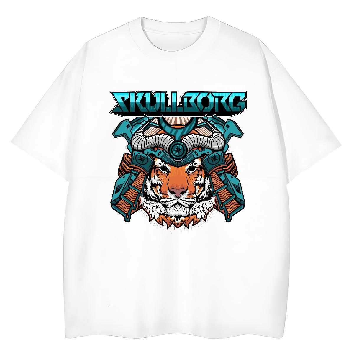 TOP Quality T Shirt For Man tiger Short Sleeve O-Neck Daily Outfit Custom Big Size 100% Cotton 230g Couples T Shirts Fashion New Clothes