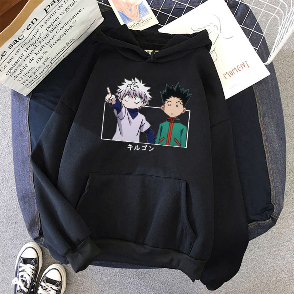 Women HxH Men Hoodies Baka Killua Japan Anime Plus Size Sweatshirt X Hunter Gon Printed Hooded Unisex Streetwear