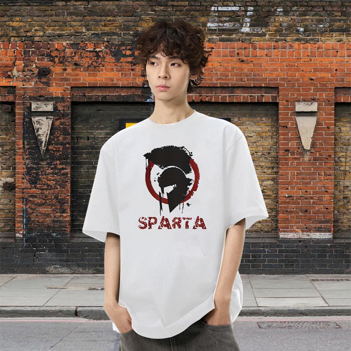 Unisex Men Clothes T-Shirt Casual 230g 100% Cotton Custom Printing Short Sleeve O-Neck letter T-Shirts for Men 2024 New Polos