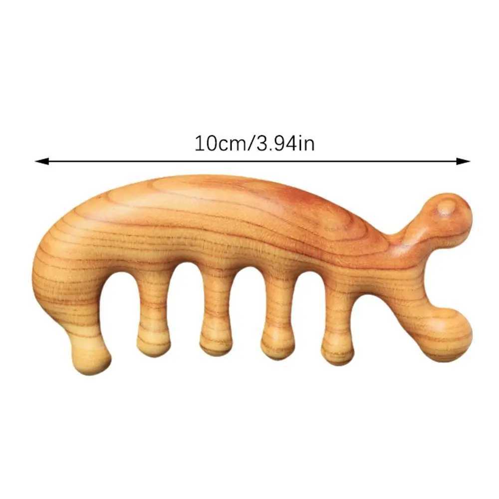 Blood circulation massage comb anti-static peach blossom wood relaxation head massage scalp salon supplies brush styling tools W240813