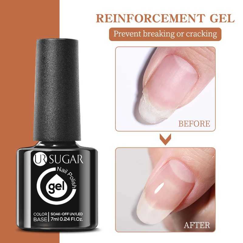 UR SUGAR 7ml Reinforcement Gel Nail Polish Function Gel Thick Base Gel Top Coat Transparent Soak Off UV LED Nail Art ManicureM240814