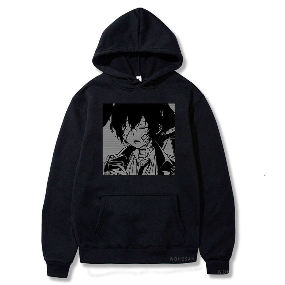 Stray Bungo Dogs Dazai Osamu Anime Hoodies Haruku Printed Plus Size Streetwear Winter Casual Warm Men Women Gift Sweatshirts