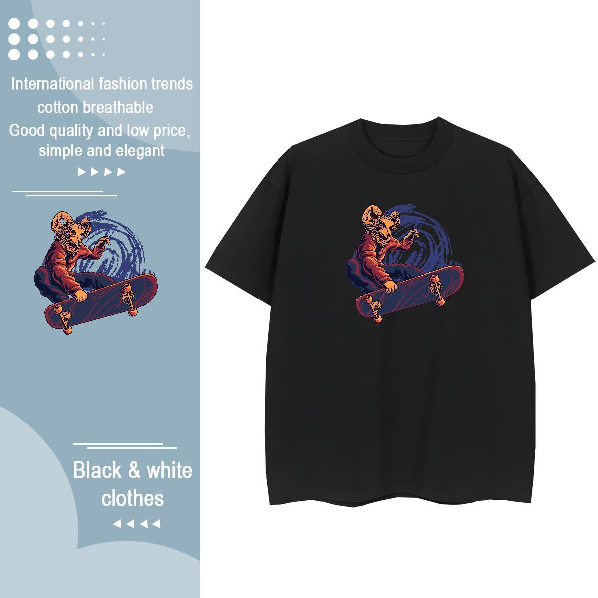 Brand T shirt sheep Pure Cotton Summer Casual Custom Printing 230g Pure Cotton Men Tees Free Shipping Polos