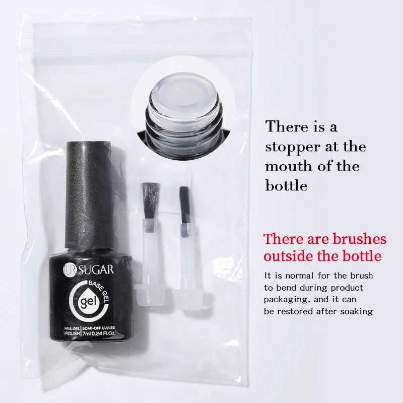 UR SUGAR 7ml Fiber Rubber Base Gel Construction Repair Gel for Damaged Thin Nails Founctional Nail Gel Polish Soak Off VanishM240814