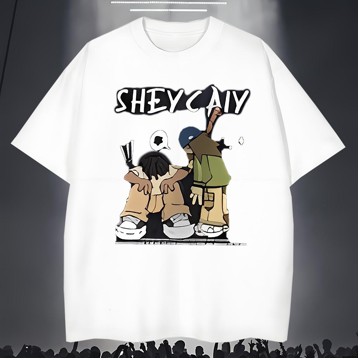 Mens T Shirts 230g 100% Cotton letter Hip Hop O Neck Short Sleeves Black Oversized Tshirts DIY Designer Wear