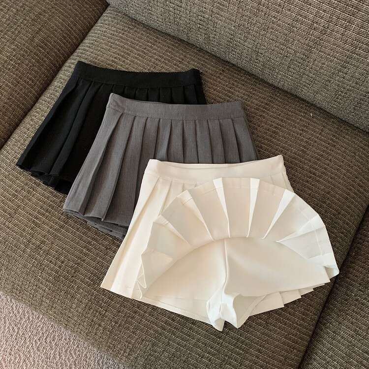 fashion Korean mini for women y2k clothes black pleated white skirts womens 2022 Summer kawaii skirt tennis preppy s