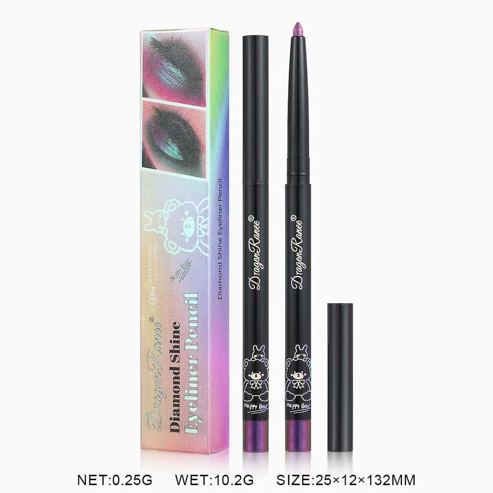 8colors Aurora Chameleon Eyeliner Gel Pen Waterproof Chameleon Color Lasting Eye Pen Peacock Galaxy Eyeliner Glitter Eyes Makeup Y240813