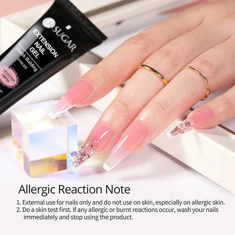 UR SUGAR 15ml Quick Extension Gel Pink White Nude Color Nail Gel Polish Semi Permanent Varnish UV LED Gel Soak Off ManicureM240814