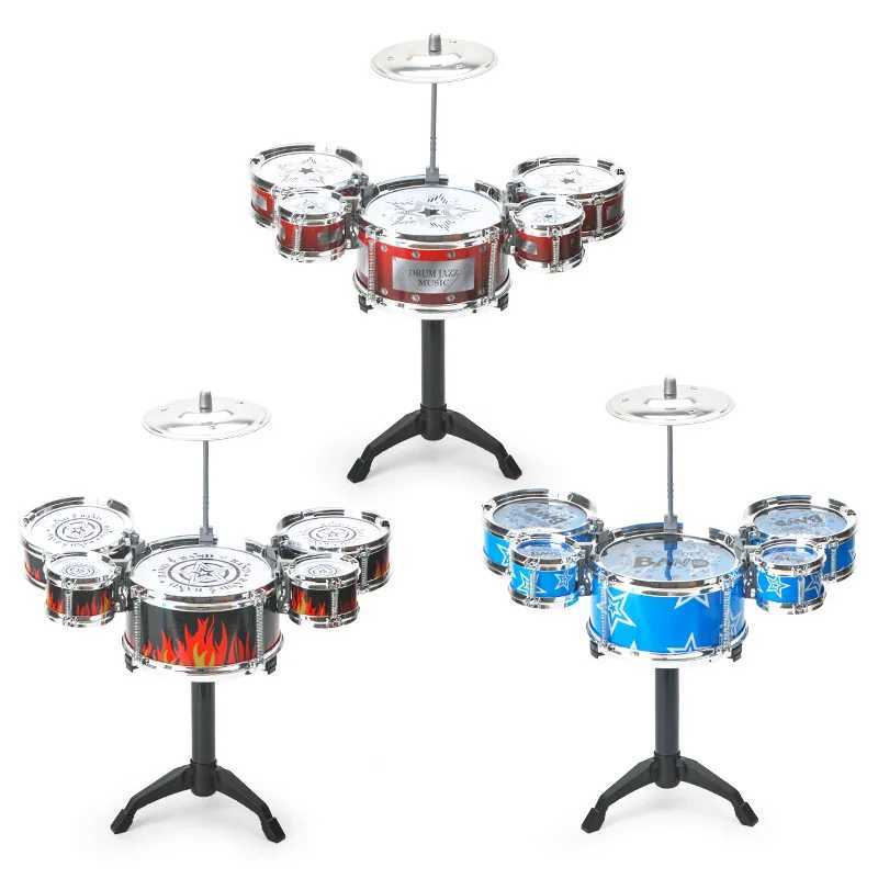 Drum sets for children beginners childrens toys dynamic jazz drums for western percussion instrument Y240813