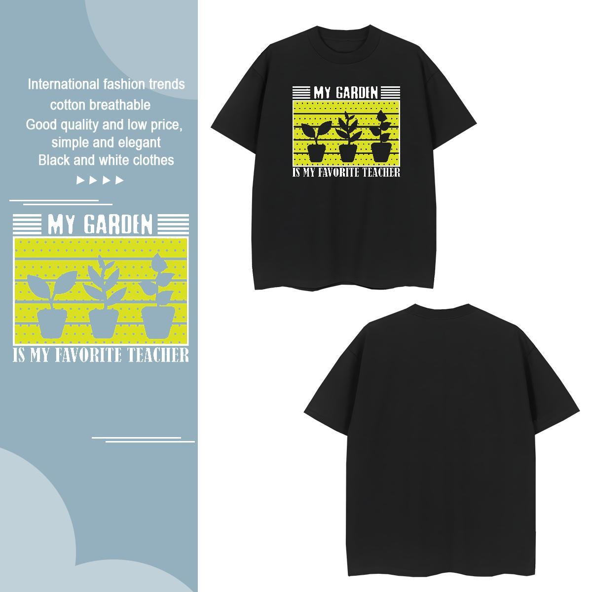 T-Shirts 100% Cotton 230g tree Outdoor Breathable Cartoon Printing L-4XL Men Clothes T-Shirt Brand TOP Quality Tees