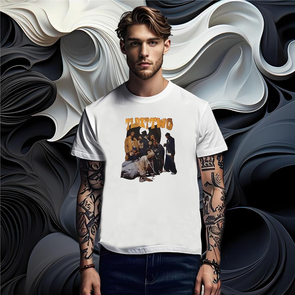 Men T Shirts 230g Cotton person Street wear Hip Hop Breathable Cartoon Printing L-4XL Men Tshirts Custom Unisex Tees Shirts