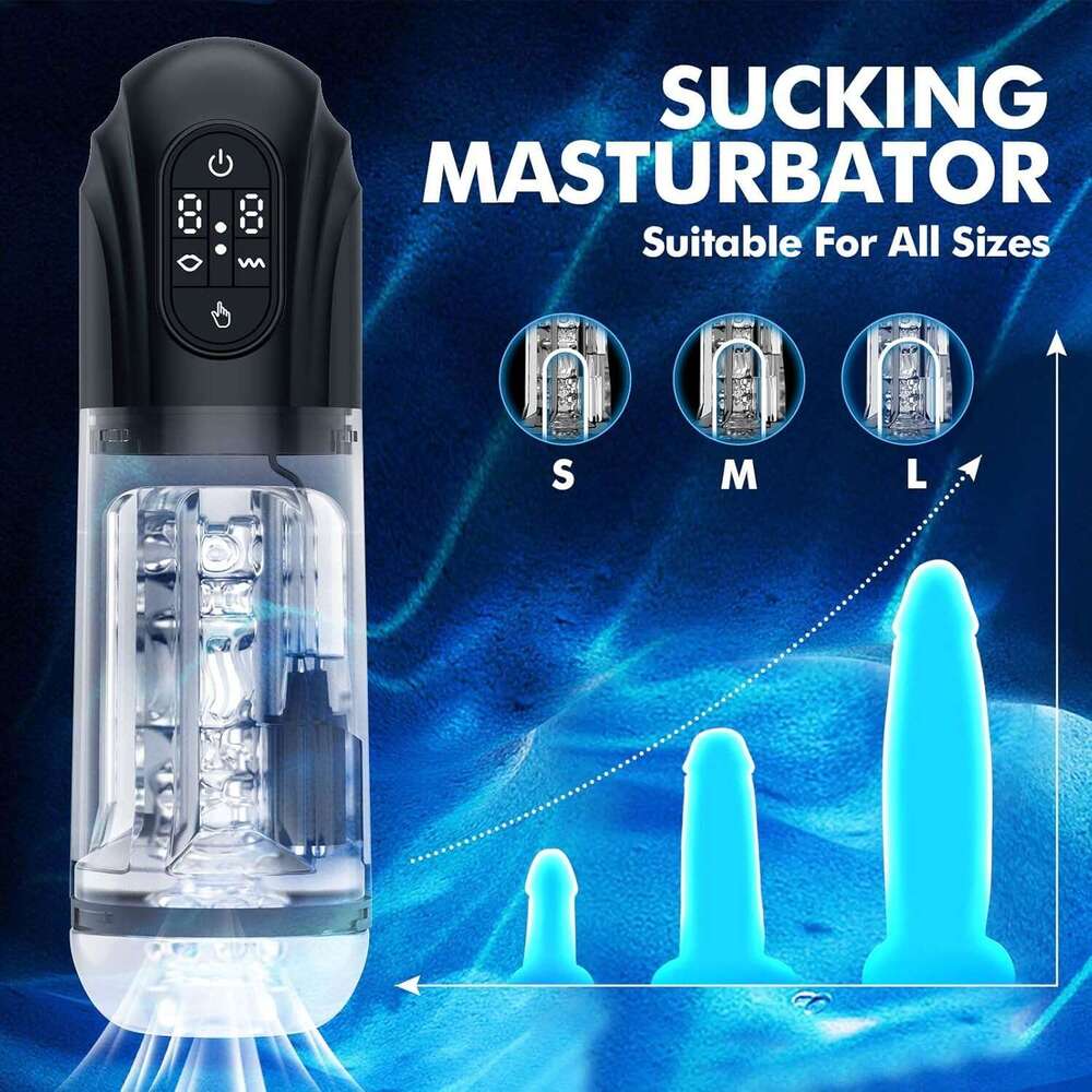 Men's Automatic Sucker - Upgraded men's cup with 10 vibration and suction modes, hands-free adult sex toy Stroker Pocket Pussy with 3D textu