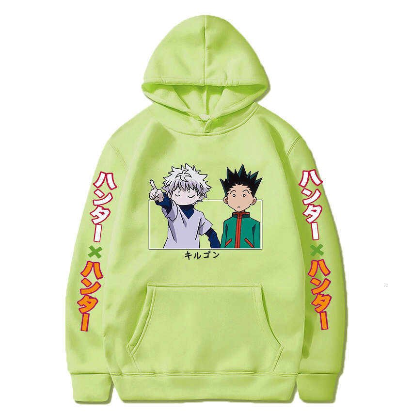 Hunter X Japan Anime Men Women Hoodies Haruku Gon Killua Print Plus Size Sweatshirt Unisex Autumn Winter Streetwear