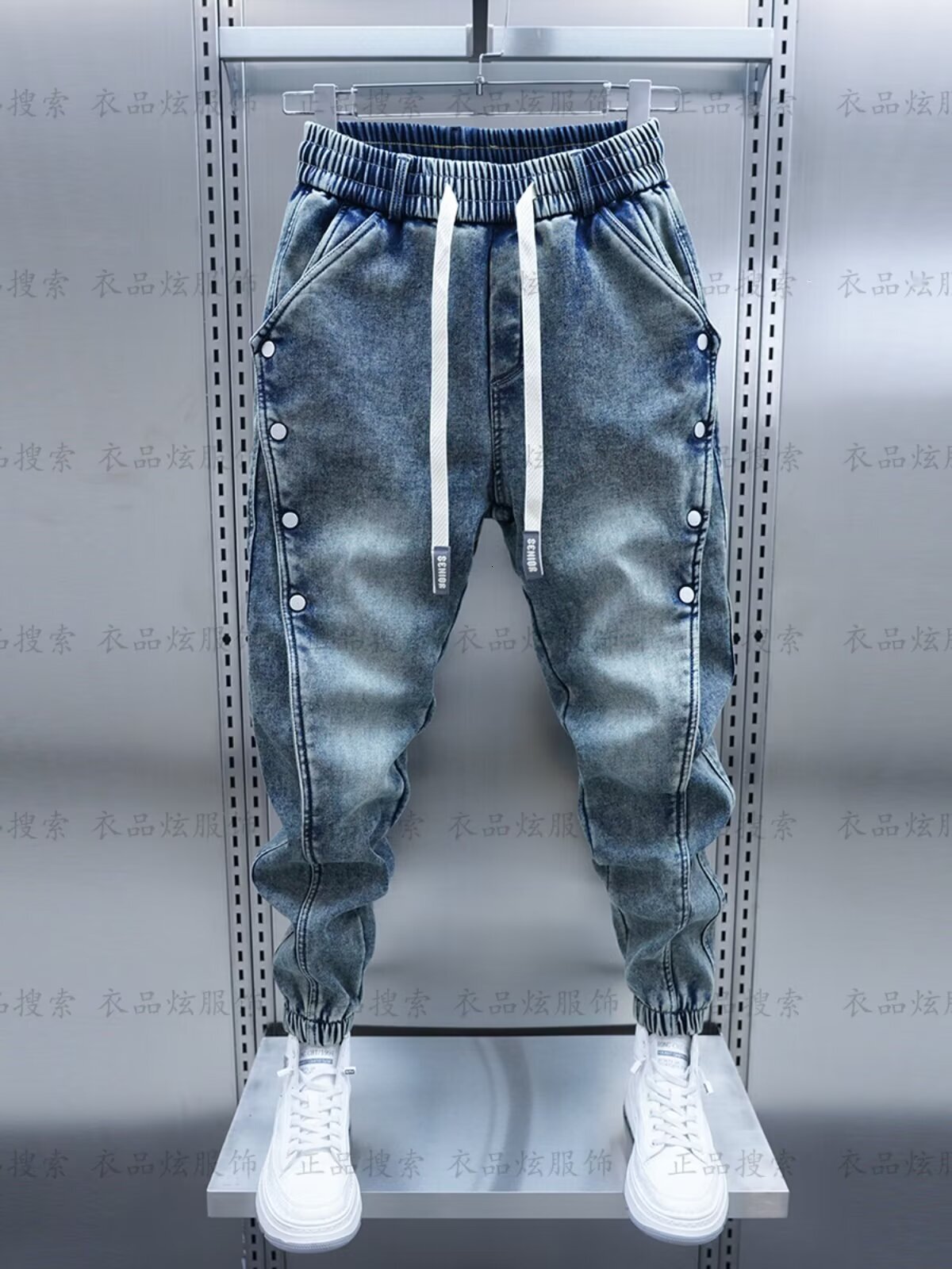 15 American summer jeans men's cropped versatile design trendy fashion slim casual pants