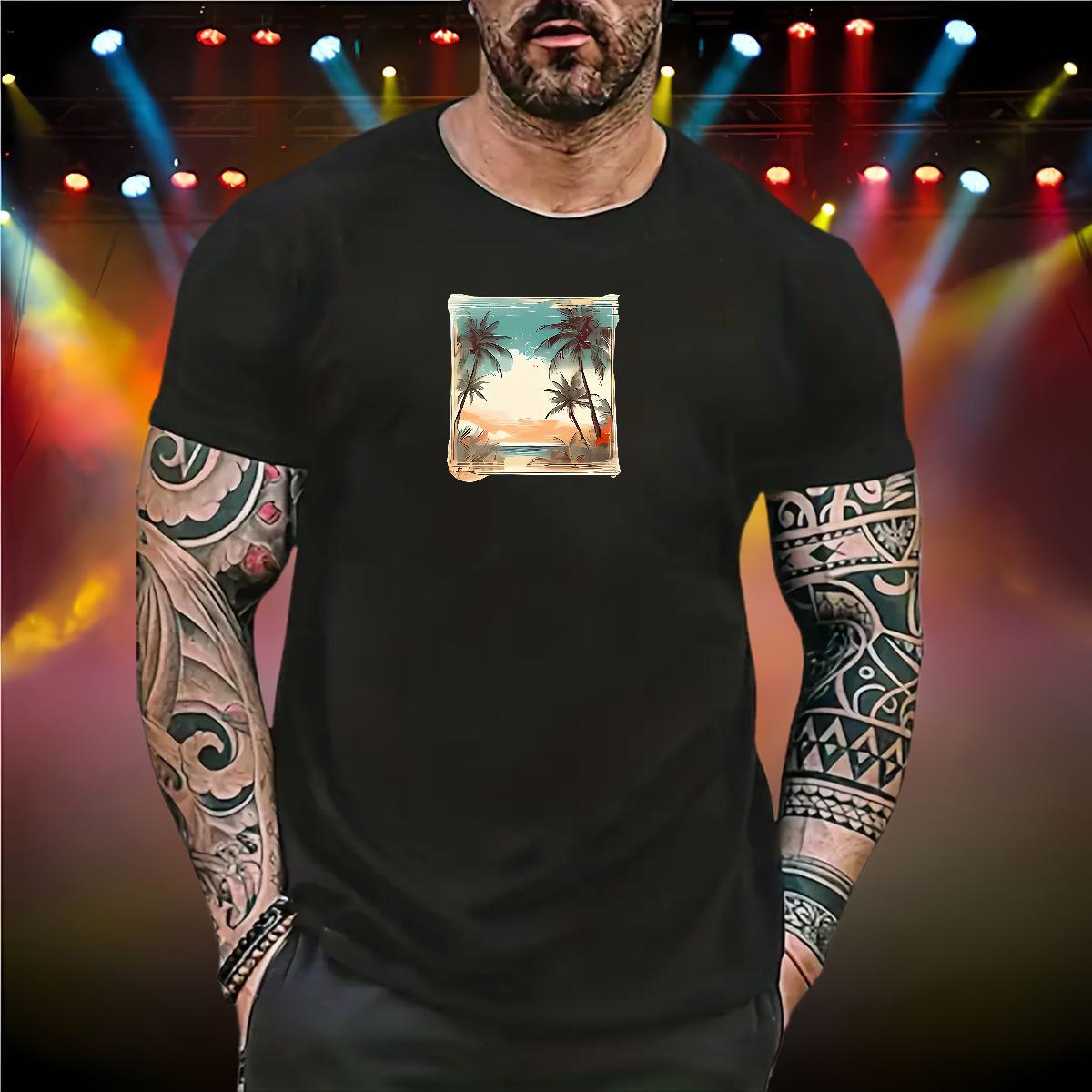 T-Shirts for Men 230g Pure Cotton tree Sport Breathable Short Sleeve DIY Men Tops Tees Wholesale Comfortable Tops Shirt