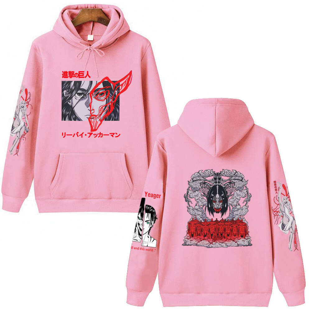 Attack Anime On Titan Hooded Yeager Eren Print Plus Size Hoodie Men Women Sweatshirts Haruku Unisex Long Sleeve Pullover