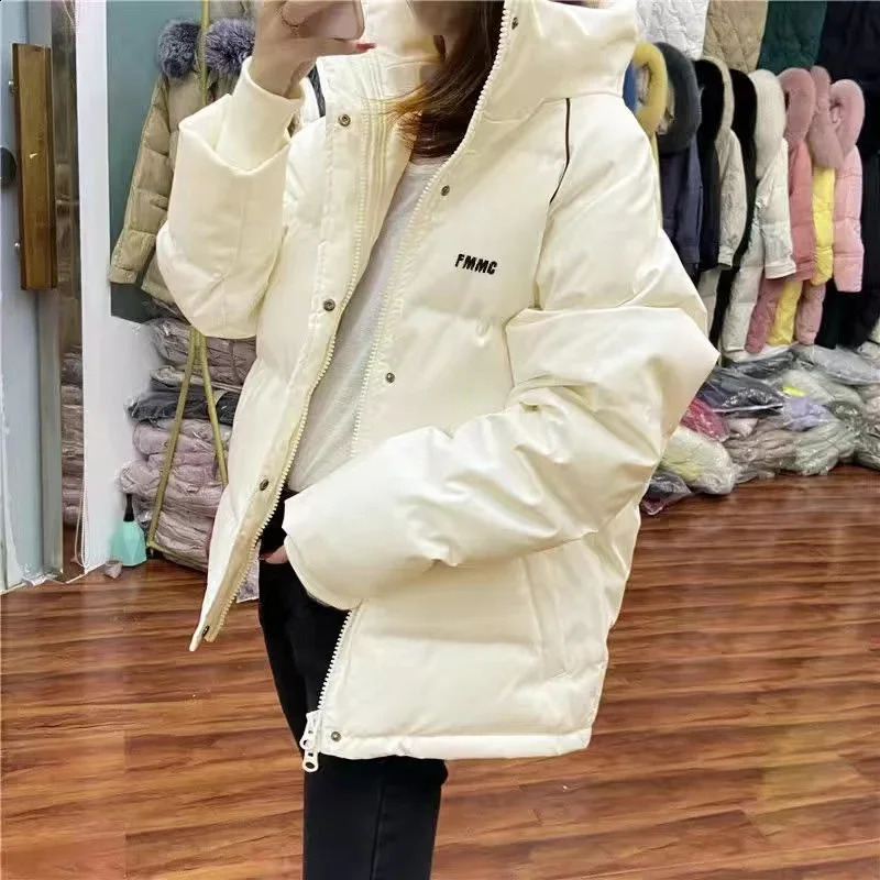 womens parka coat fashion basic cotton down jacket winter fashion soft and thick leisure stand-up collar womens jacket 240813