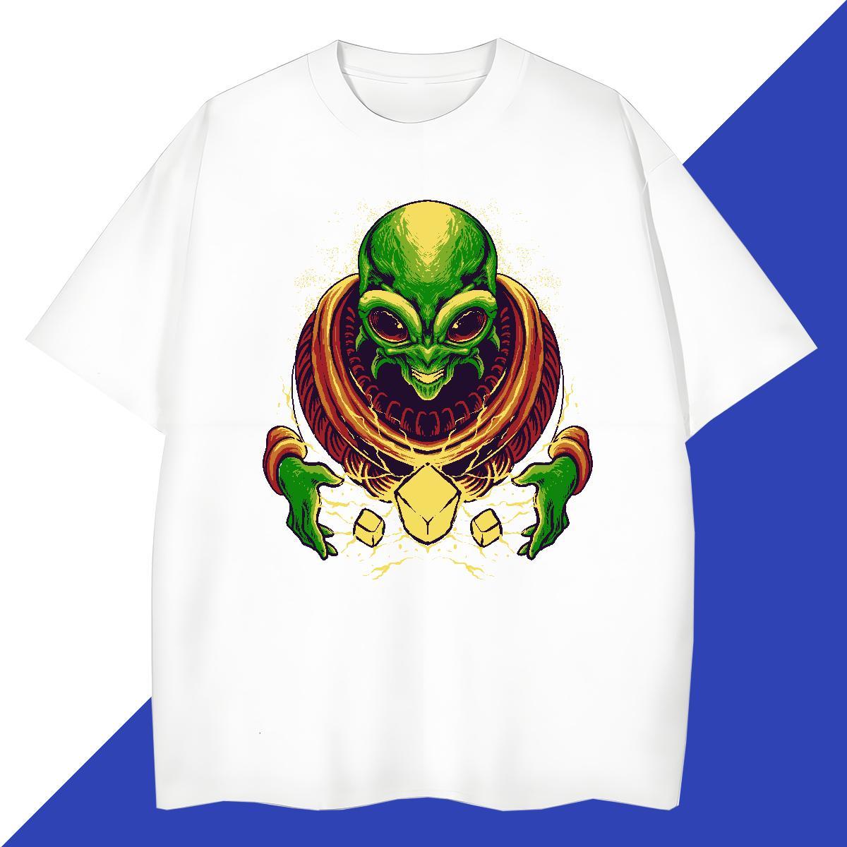 Unisex Men Tees Casual 230g Cotton Anime O Neck Short Sleeves ET T-Shirts Wholesale Tops Tees