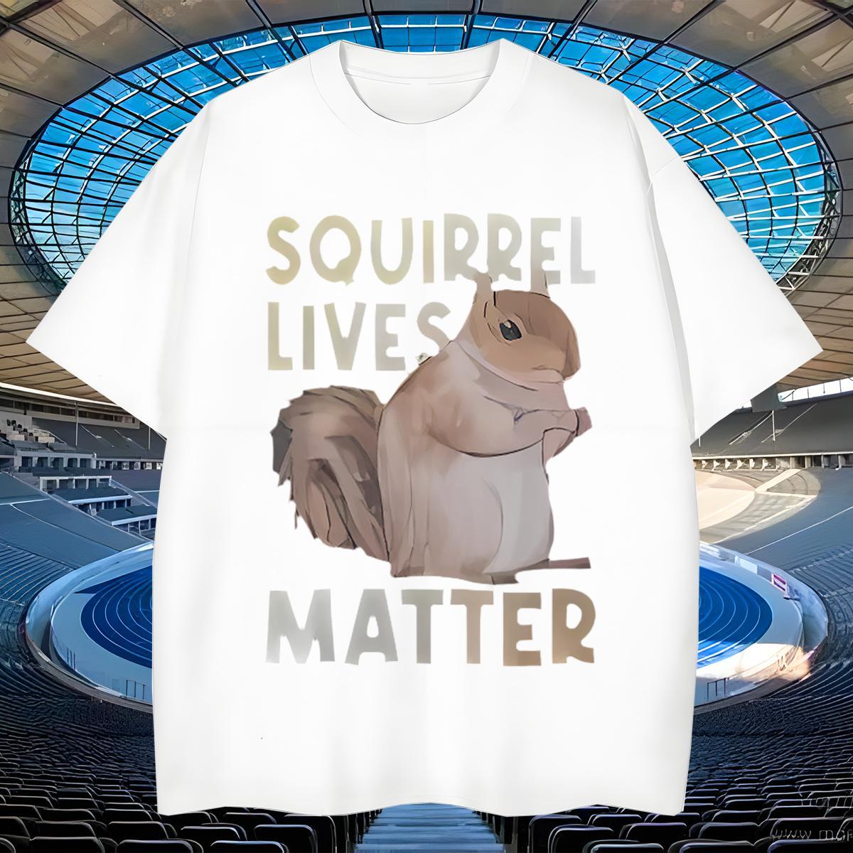 Free Shipping T shirt squirrel Breathable Soft High Street Hip Hop Custom Printed 100% Cotton 230g Tshirts 2024 Top Tees
