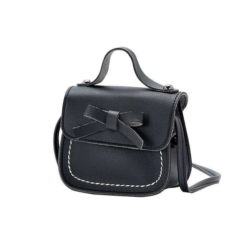 New leather baby messenger bag childrens girl princess shoulder bag handbag solid bow princess coin wallet W240813