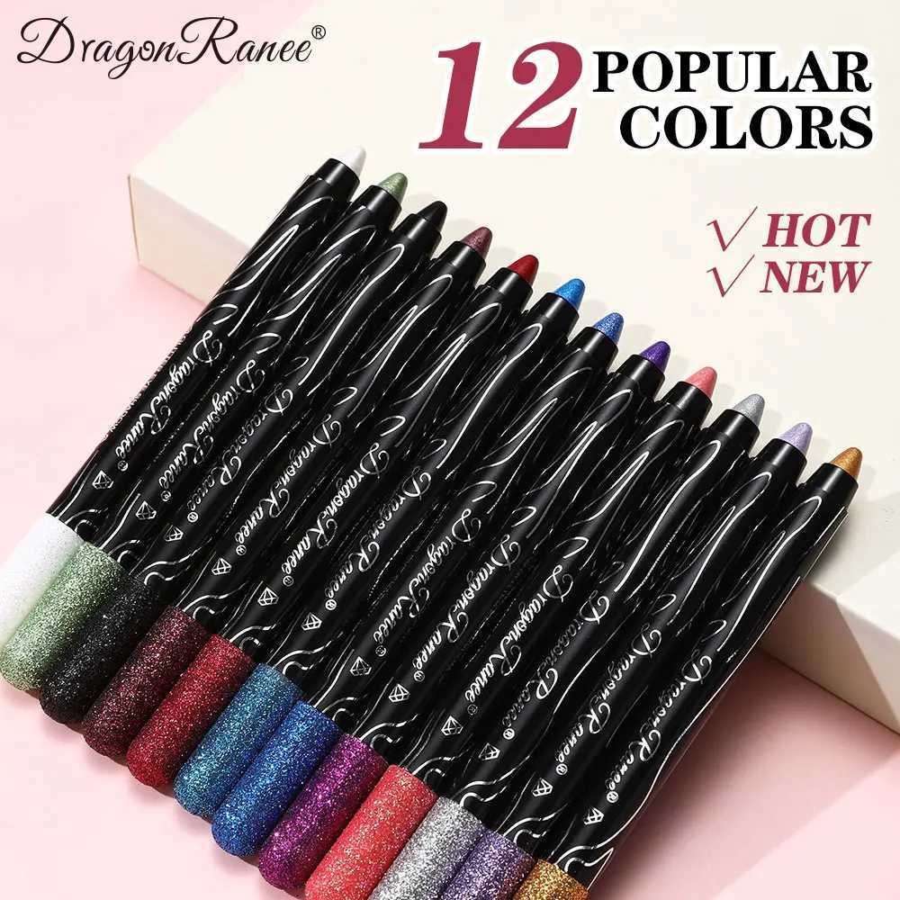 Dragon Ranee 12-color Eyeliner Pencil set Color Eyeliner Glue pencil Waterproof sweat resistant Foam pencil Eyeshadow pencil set Y240813