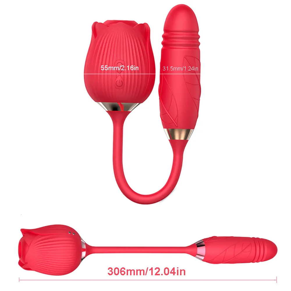 Women Rose Vagina Sucking Vibrator G-spot pussy Nipple Sucker Oral Licking Clitoris Stimulation Powerful Sex Toys for Couples