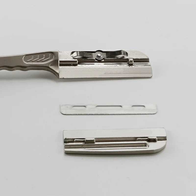 Professional Straight Edge Razor Mens Shaver Manual Barber Razor Zinc Alloy Wood Handle Razor Holder Beard Hair Removal ToolsM240814