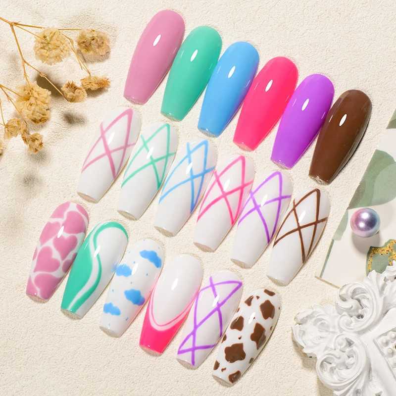 MEET ACROSS 5ML Pull Line Gel Nail Polish 28 Colors UV/LED Gel Drawing Gel Polish DIY Painting Varnish Liner Gel Manicure ToolM240814