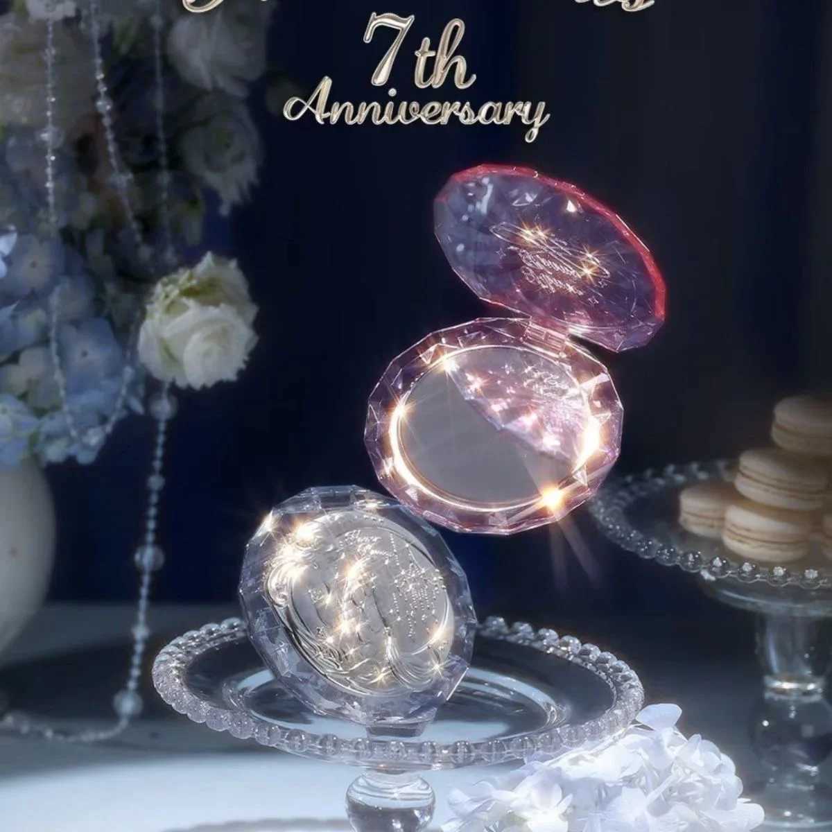 Mirror Moonlight Mermaid Series Handheld Limited Edition Mirror White Blue Pink and Chocolate Fairy Designs W240813