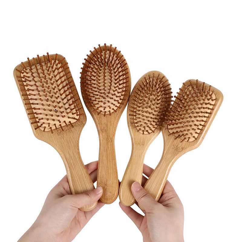 Natural bamboo hair brush comb improves hair growth air cushion comb is used for scalp massage anti-static no hair tangling comb W240813
