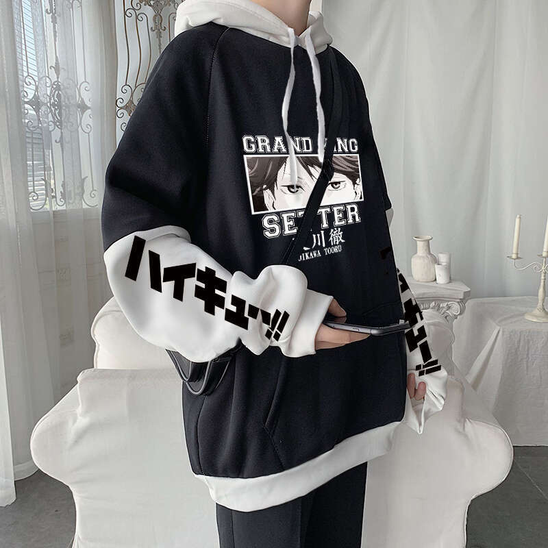 Anime Haikyuu Haruku Oikawa Tooru Eyes Manga Hoodies Unisex Long Sleeve Oversized Winter Volleyball Junior Cartoon Sweatshirts