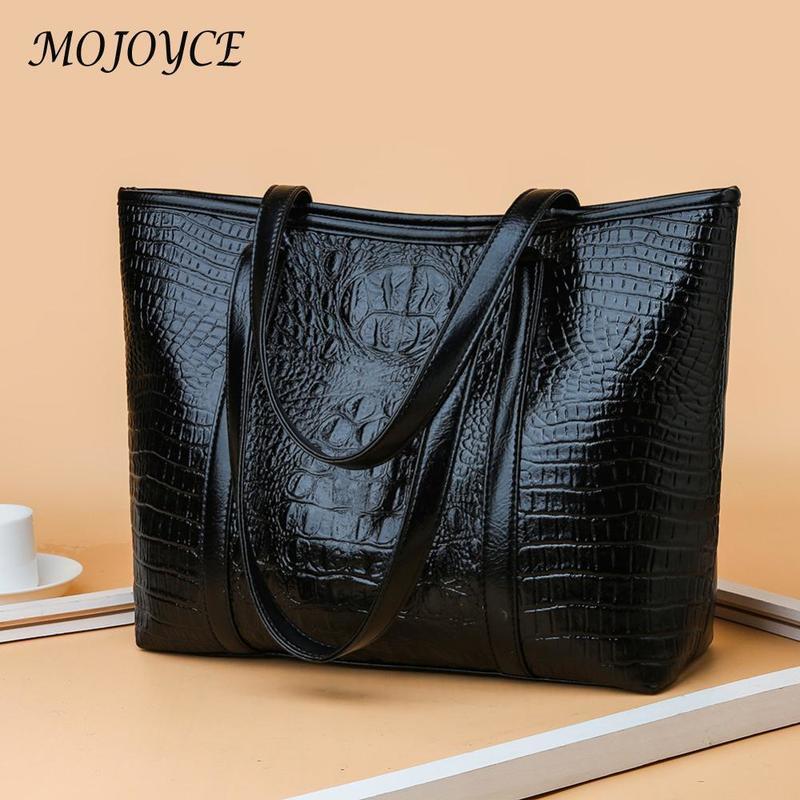 Womens large capacity handbag leather shoulder bag travel shopping 240813