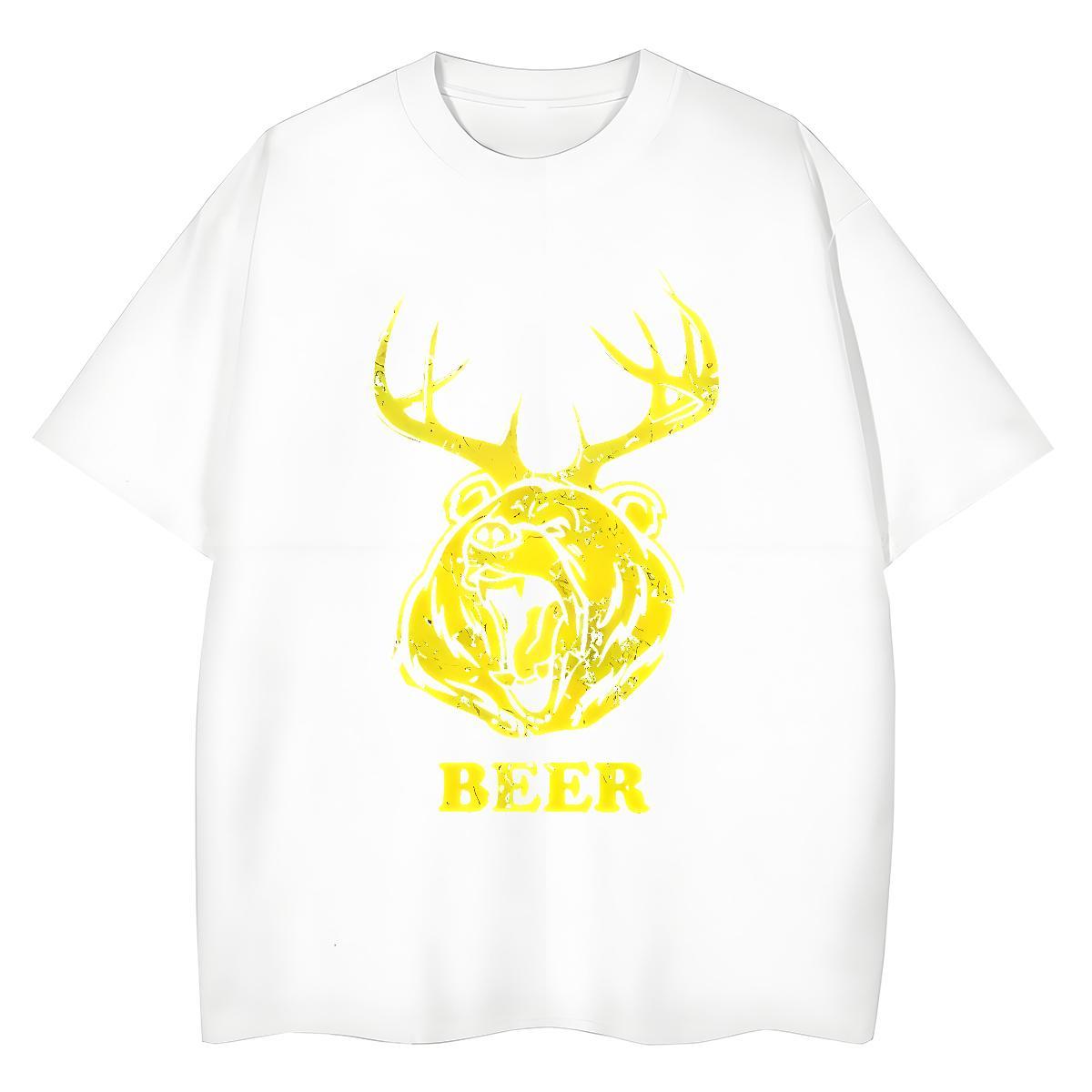 Brand Men T Shirts lion Breathable Soft Sport DIY Anime 230g Cotton Men Tshirts Fashion Tops Shirt