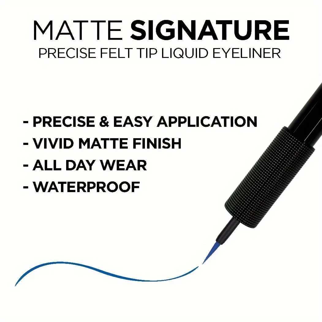 Blue Liquid Eyeliner Highly Pigmented And Waterproof Eyeliner For Intense Eye Definition 24-Hour Durable Matte Aquamarine Y240813