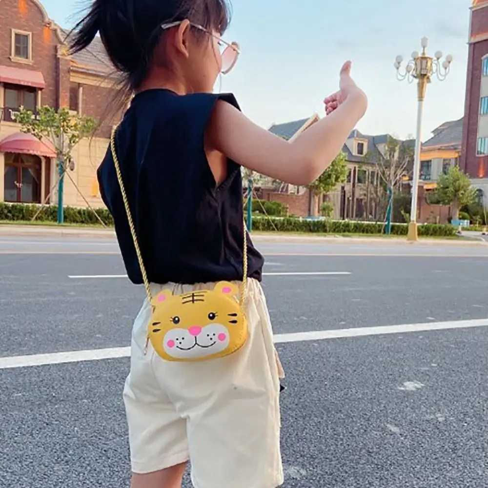 Cute cartoon childrens cross body bag small animal PU leather shoulder bag small coin wallet handbag mini messenger bag W240813