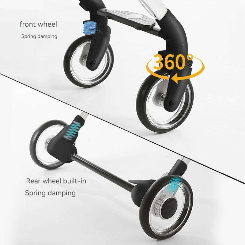 Detachable Pet Stroller Light Cup Holder Design Four-wheeled Universal Wheel Dog Cart Outdoor Travel Carrying Bag for Small Dogs